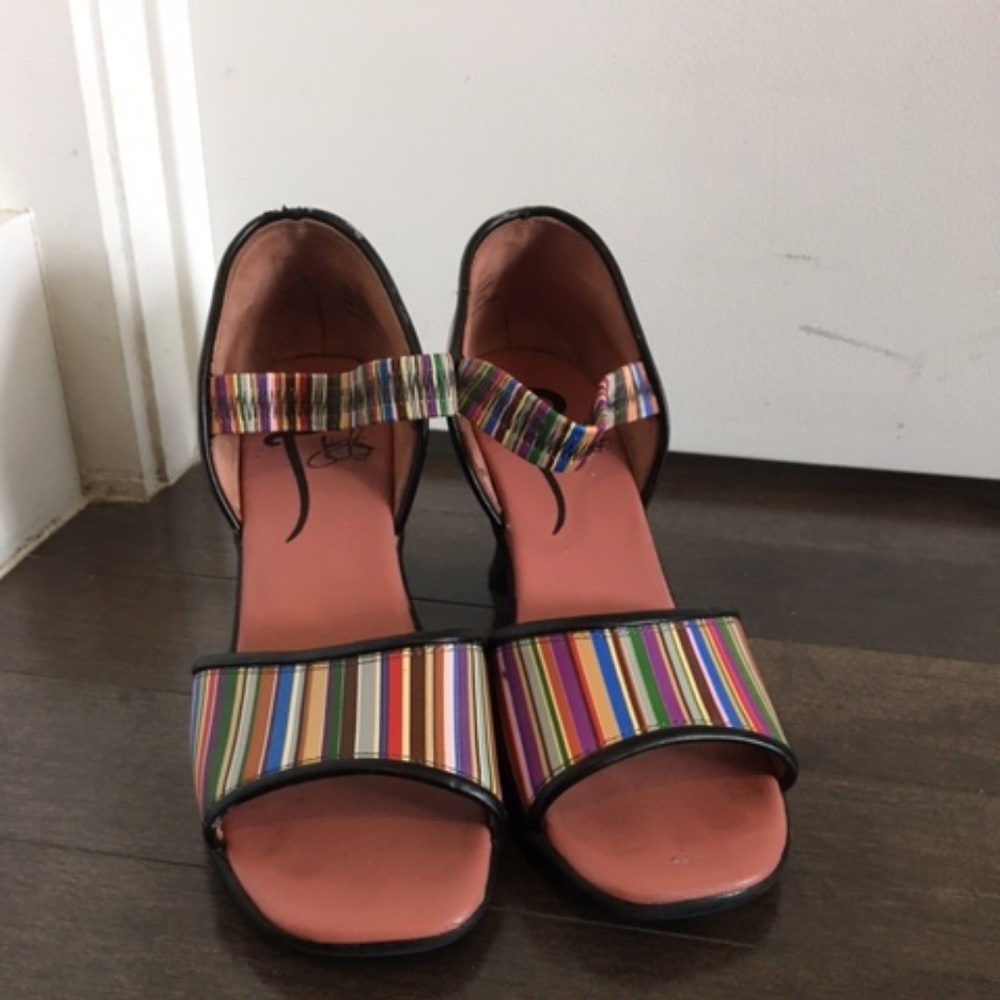 Fabulous Striped Fluevog Sandels